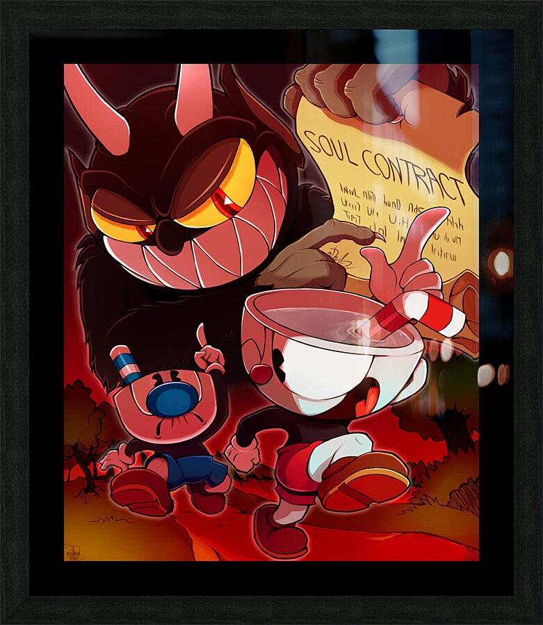 Cuphead Picture Frame print
