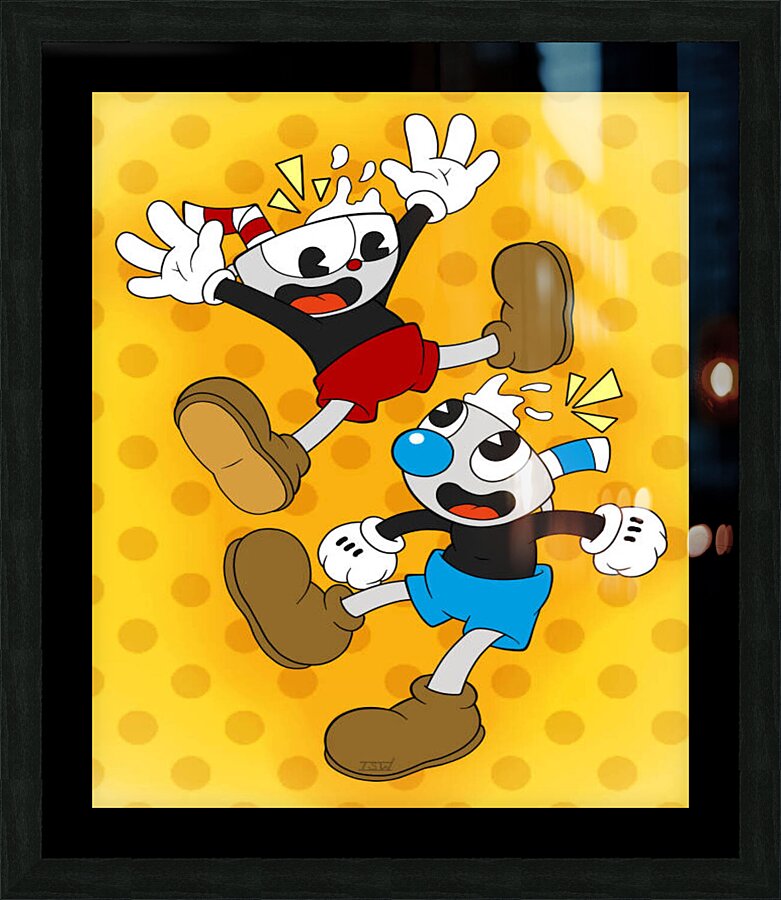 Cuphead Picture Frame print