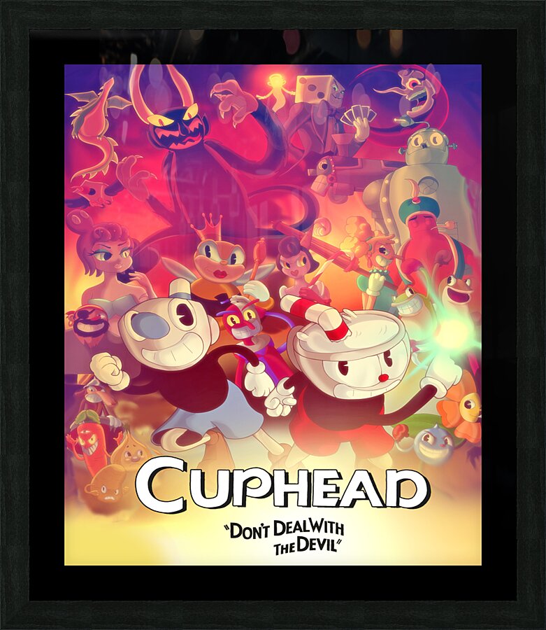 Cuphead Picture Frame print