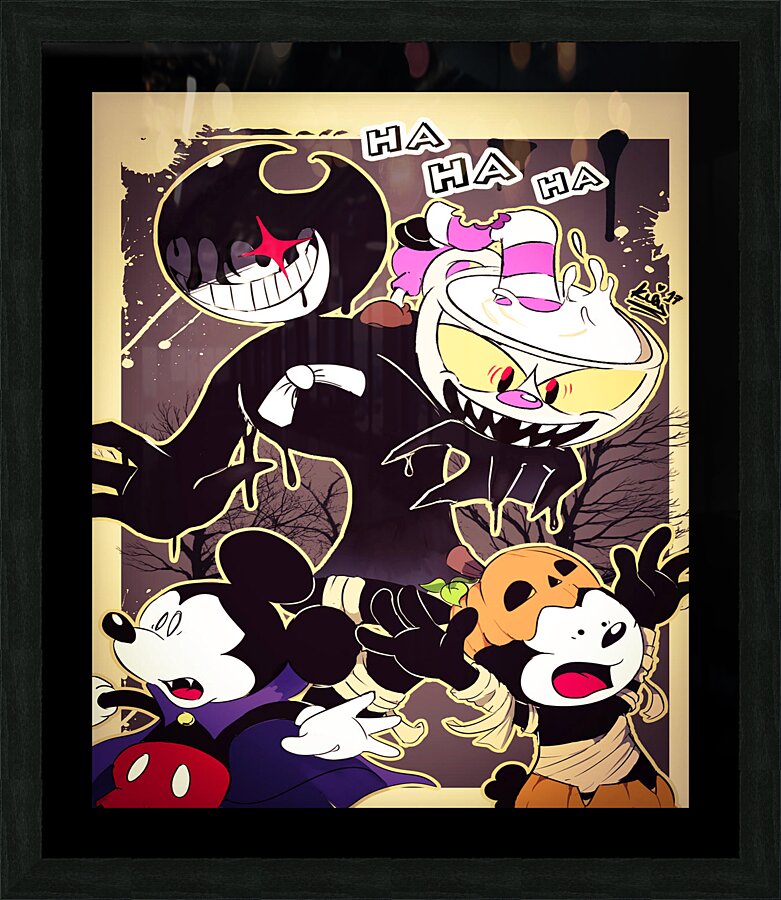 Cuphead Picture Frame print