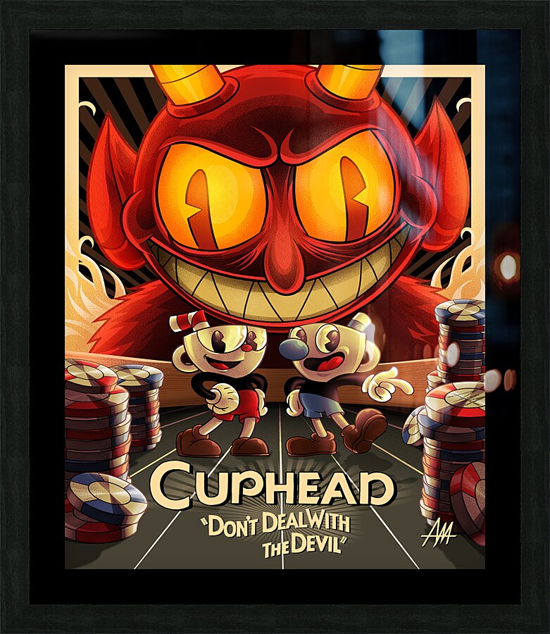 Cuphead Picture Frame print