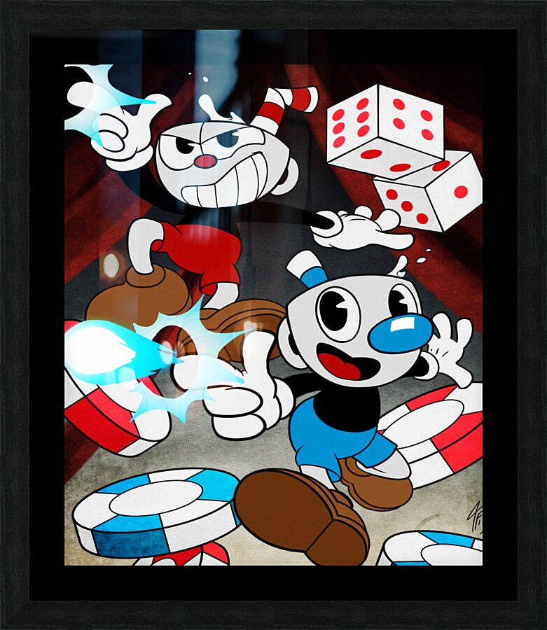 Cuphead Picture Frame print