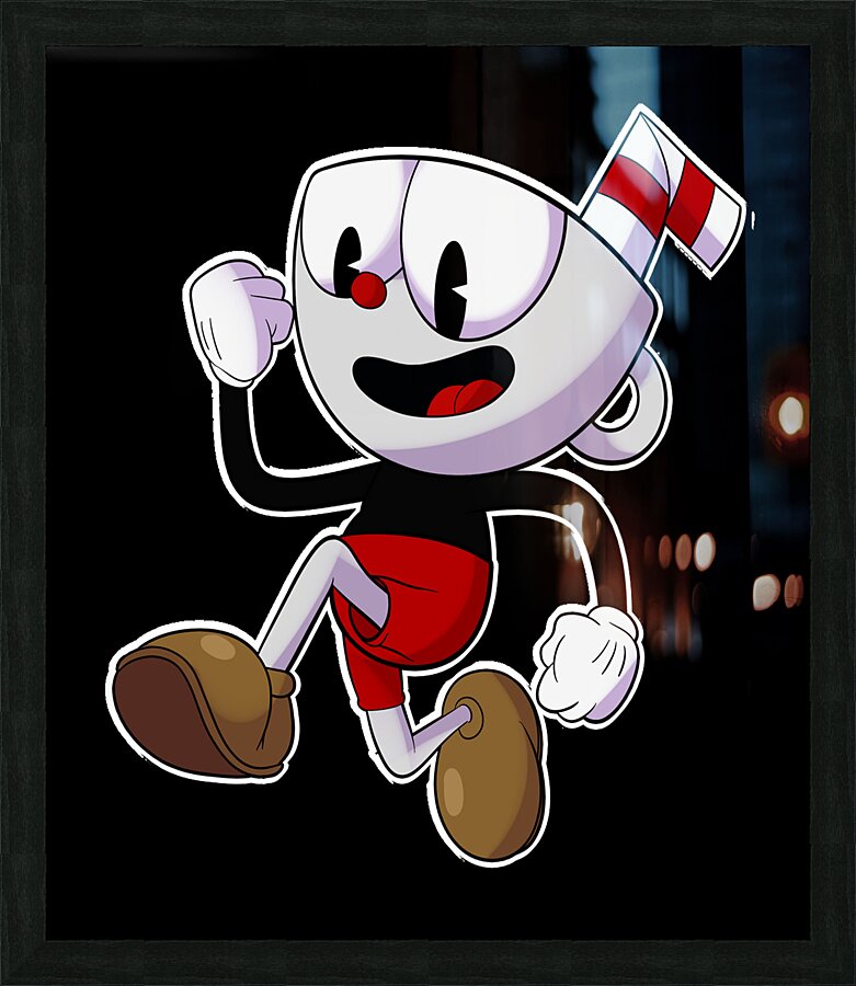 Cuphead Picture Frame print