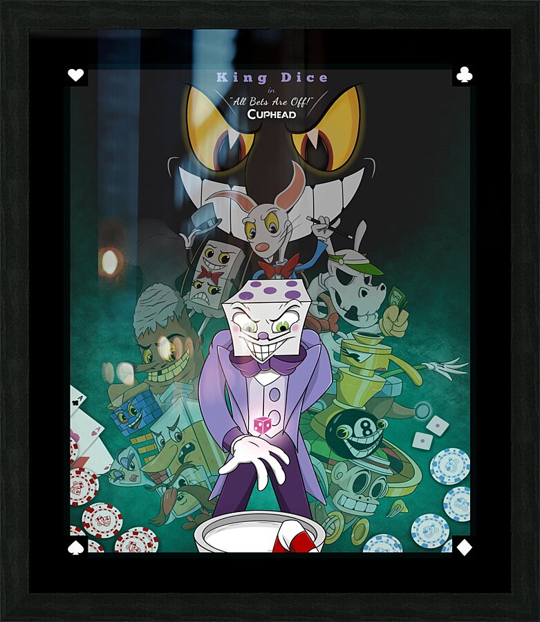 Cuphead Picture Frame print