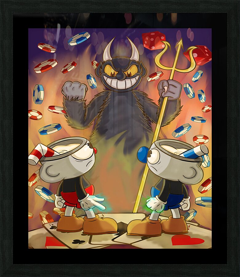 Cuphead Picture Frame print
