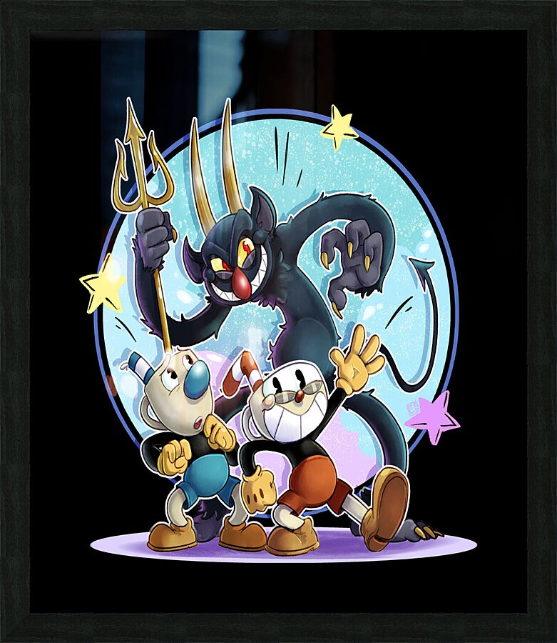 Cuphead Picture Frame print