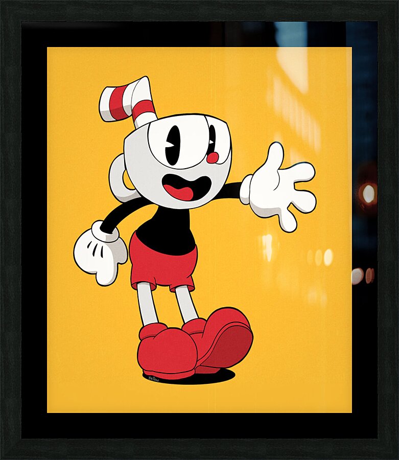 Cuphead Picture Frame print