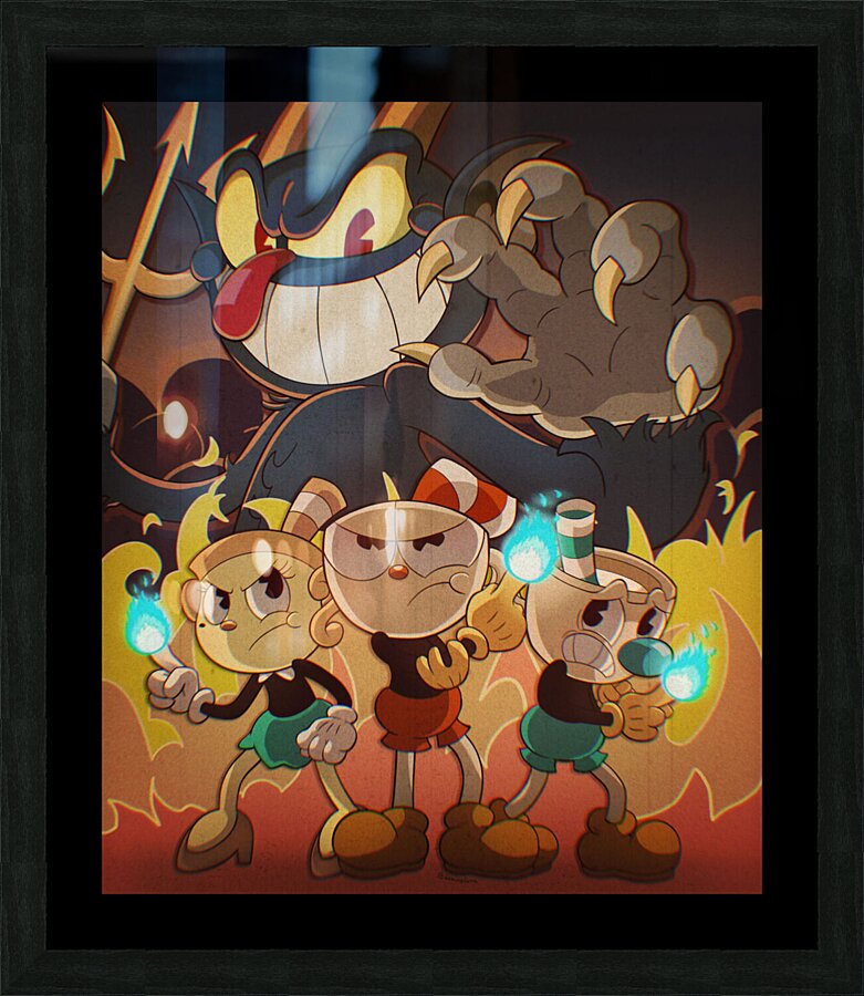 Cuphead Picture Frame print
