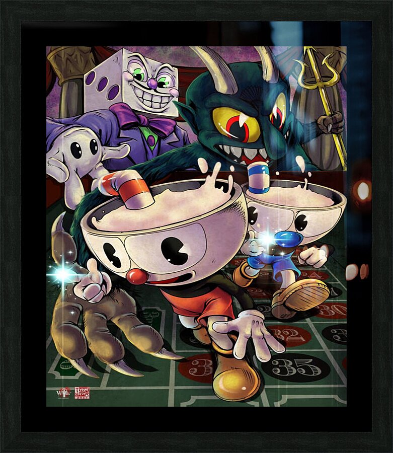 Cuphead Picture Frame print