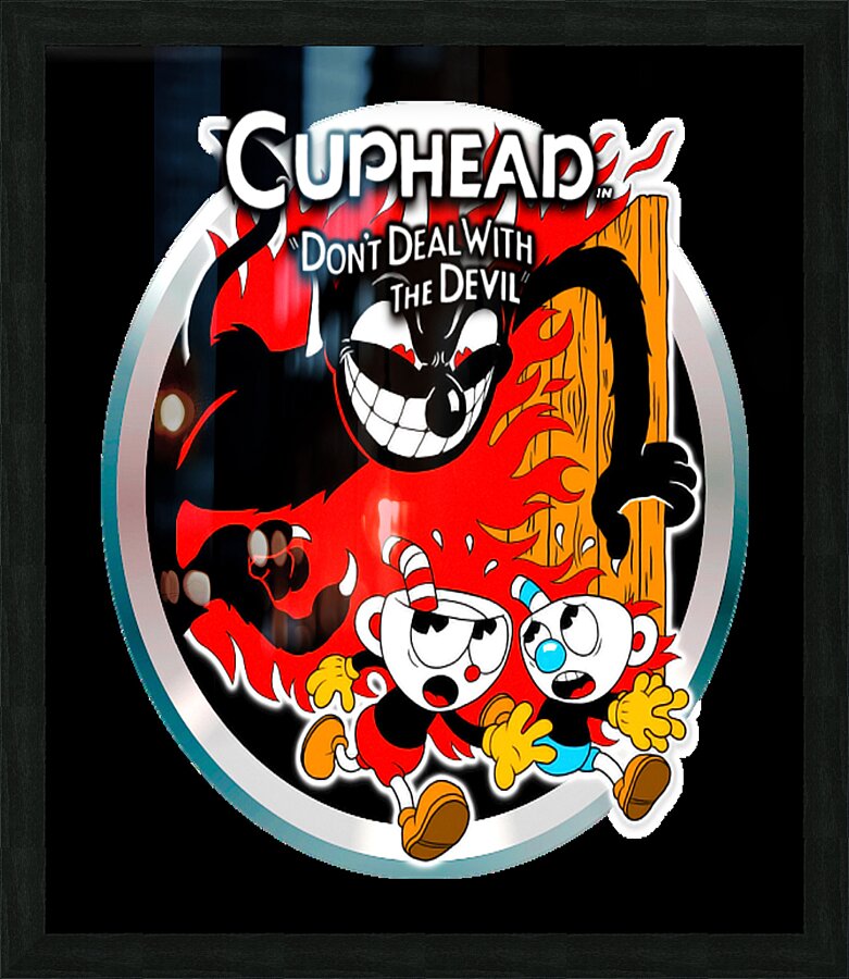 Cuphead Picture Frame print