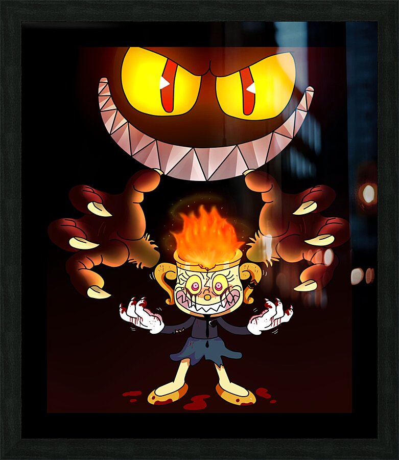 Cuphead Picture Frame print
