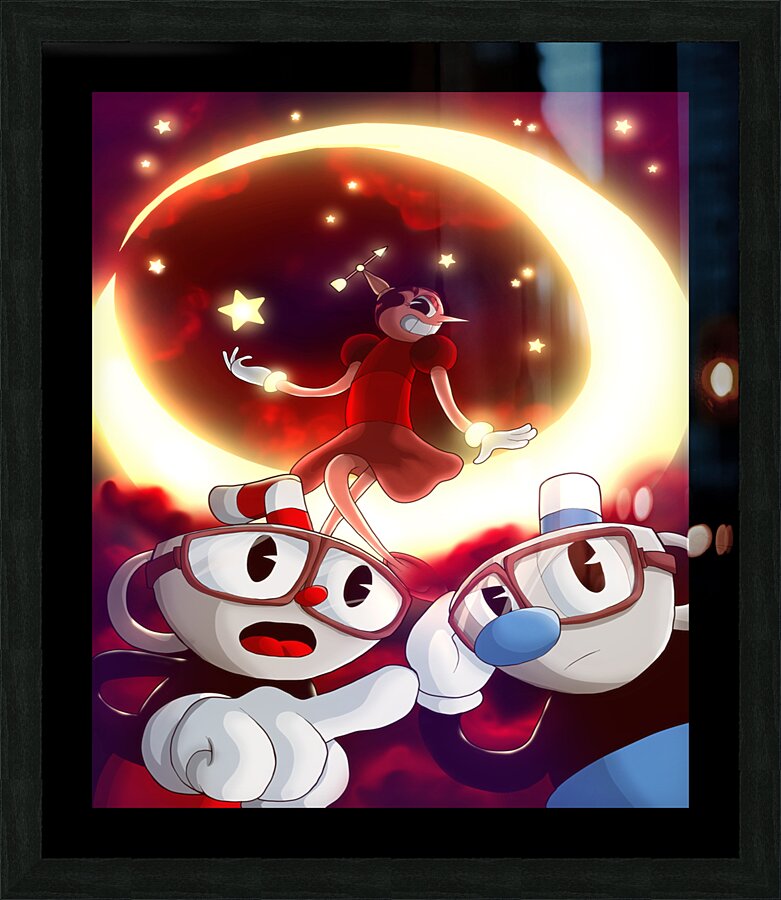Cuphead Picture Frame print
