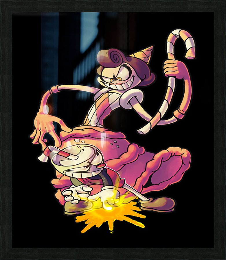 Cuphead Picture Frame print