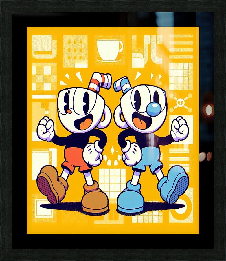 Cuphead Picture Frame print