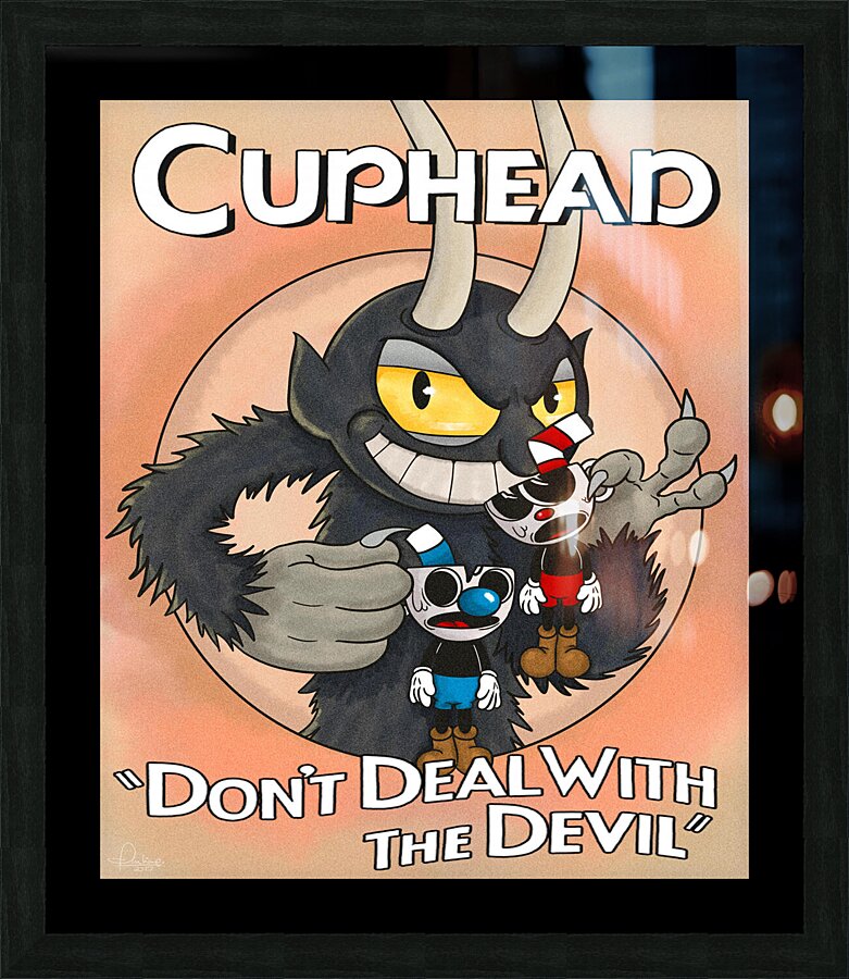 Cuphead Picture Frame print