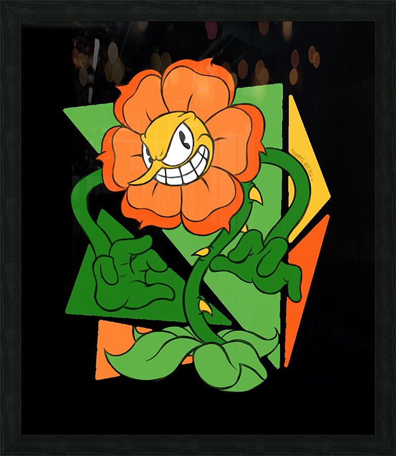 Cuphead Picture Frame print