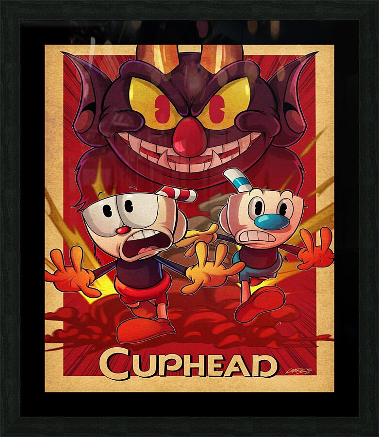 Cuphead Picture Frame print