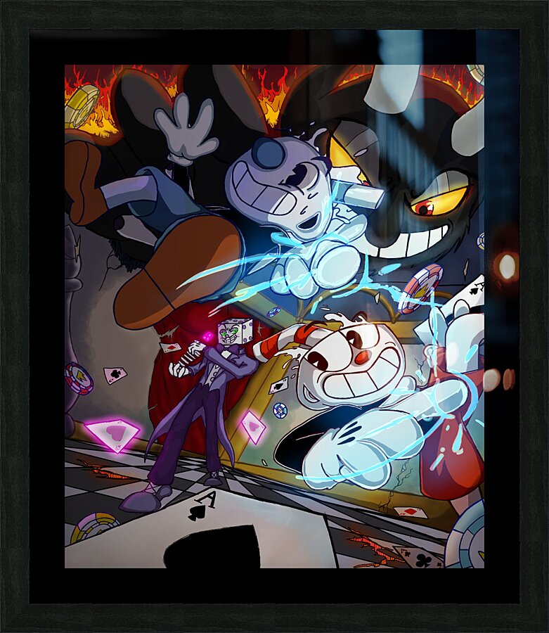 Cuphead Picture Frame print