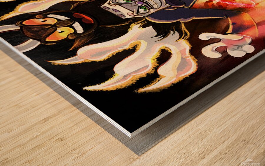 Cuphead Wood print