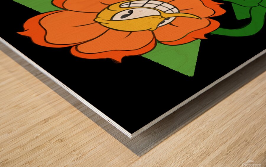 Cuphead Wood print