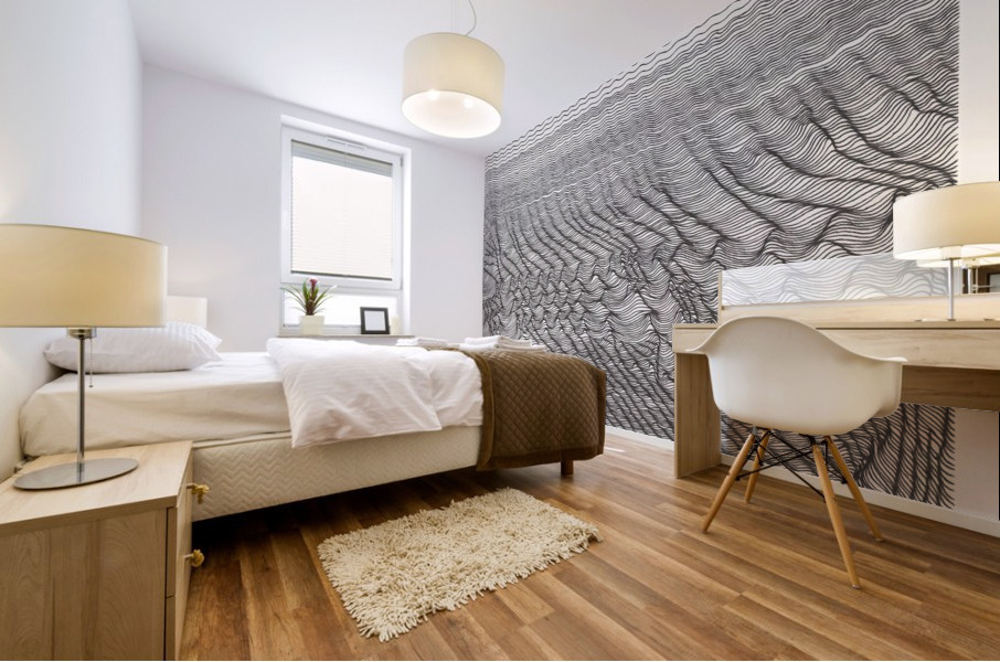 Vagues paysage improbable Mural print