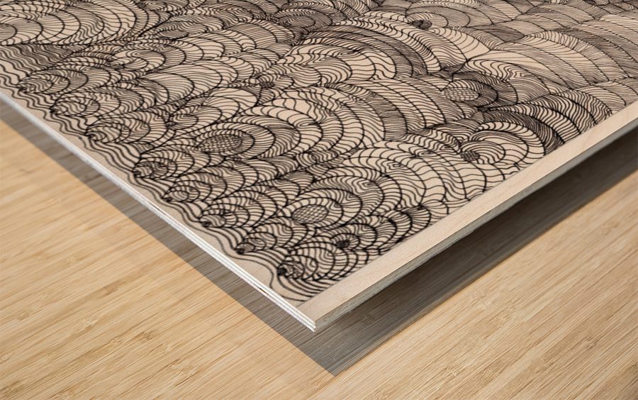 Sourires entendus Wood print