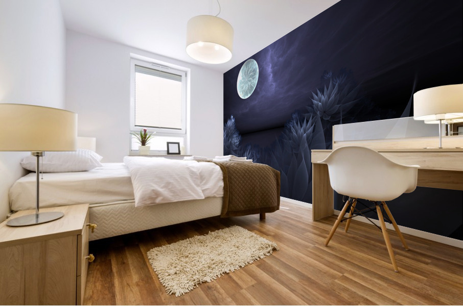 Beneath a Flower Moon Mural print