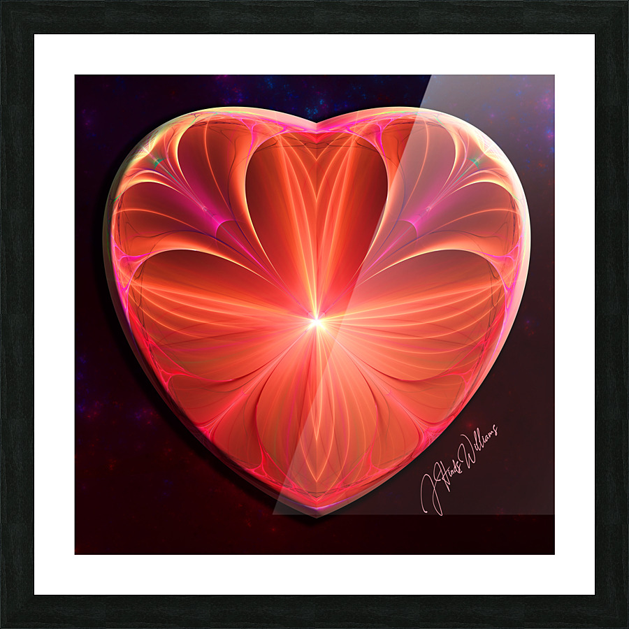Flower Heart Picture Frame print