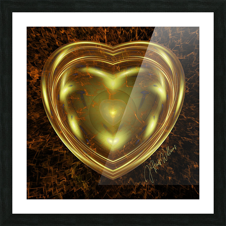 Liquid Heart Picture Frame print