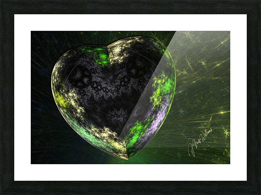 Emerald Heart Picture Frame print