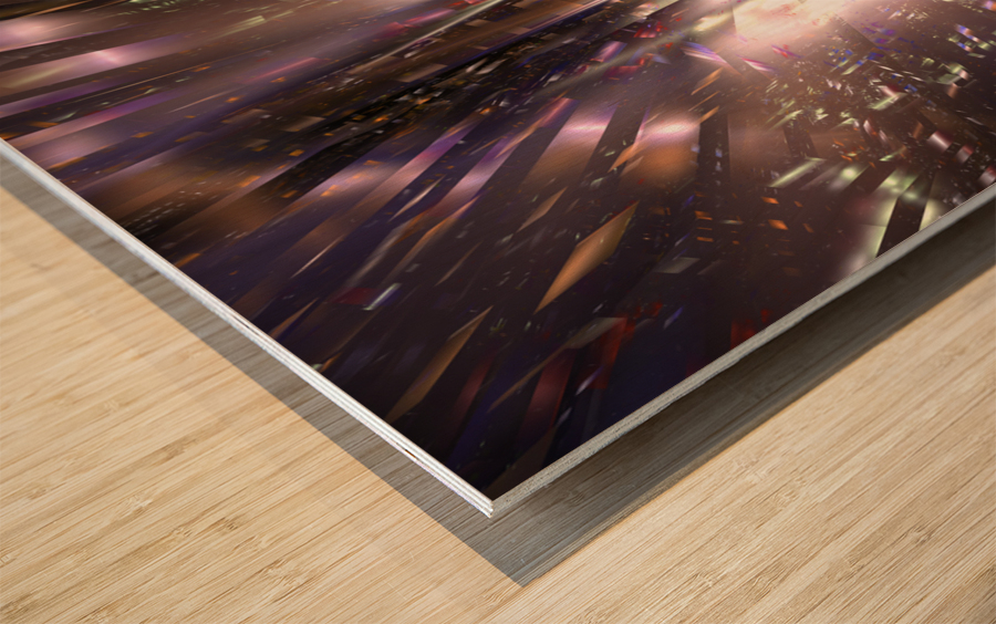 City Nights Wood print