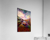 boat going through a channel Acrylic Print