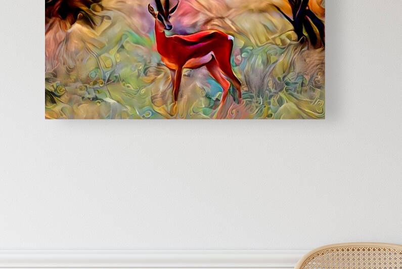 gazelle in a forest by Bolivia Art Gallery