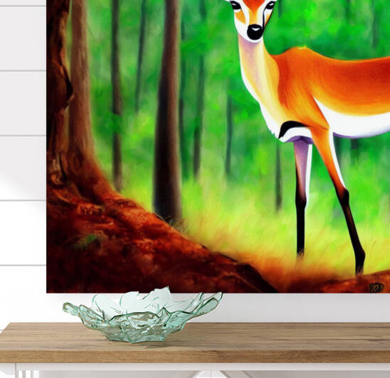 gazelle in a forest1 by Bolivia Art Gallery
