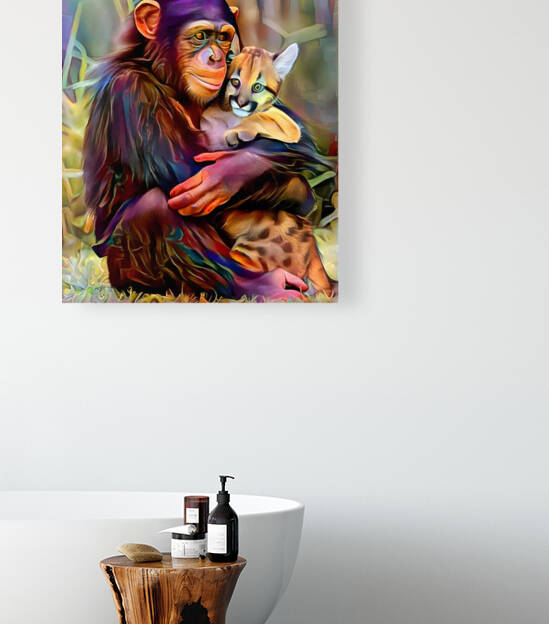 monkey and cat by Bolivia Art Gallery