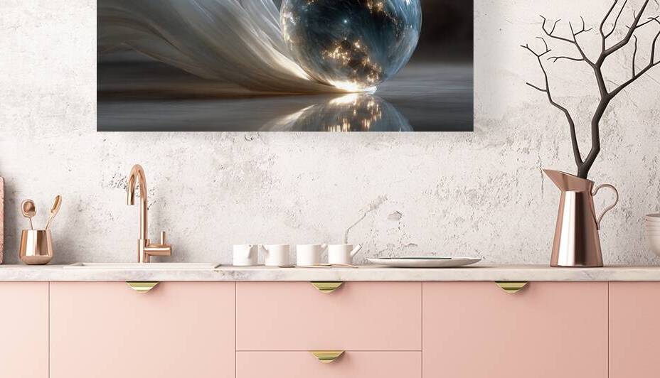 A floating sphere of shattered mirrors partially by Digital Cooker
