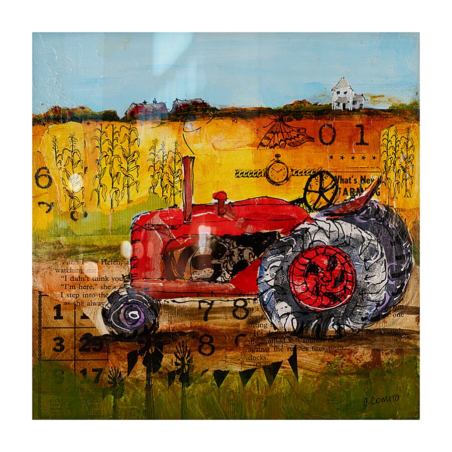 Red Tractor Picture Frame Printing