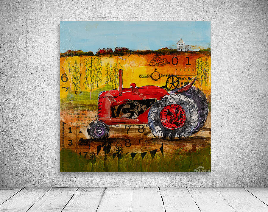 Red Tractor Wall Preview