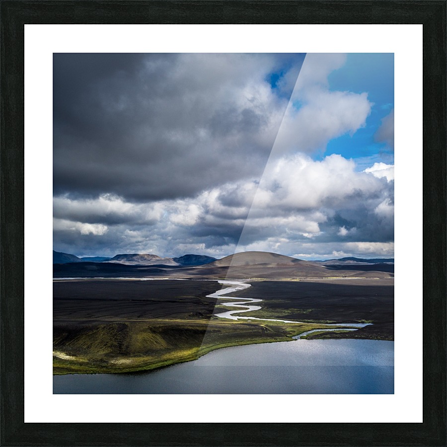 Winding river. Picture Frame print