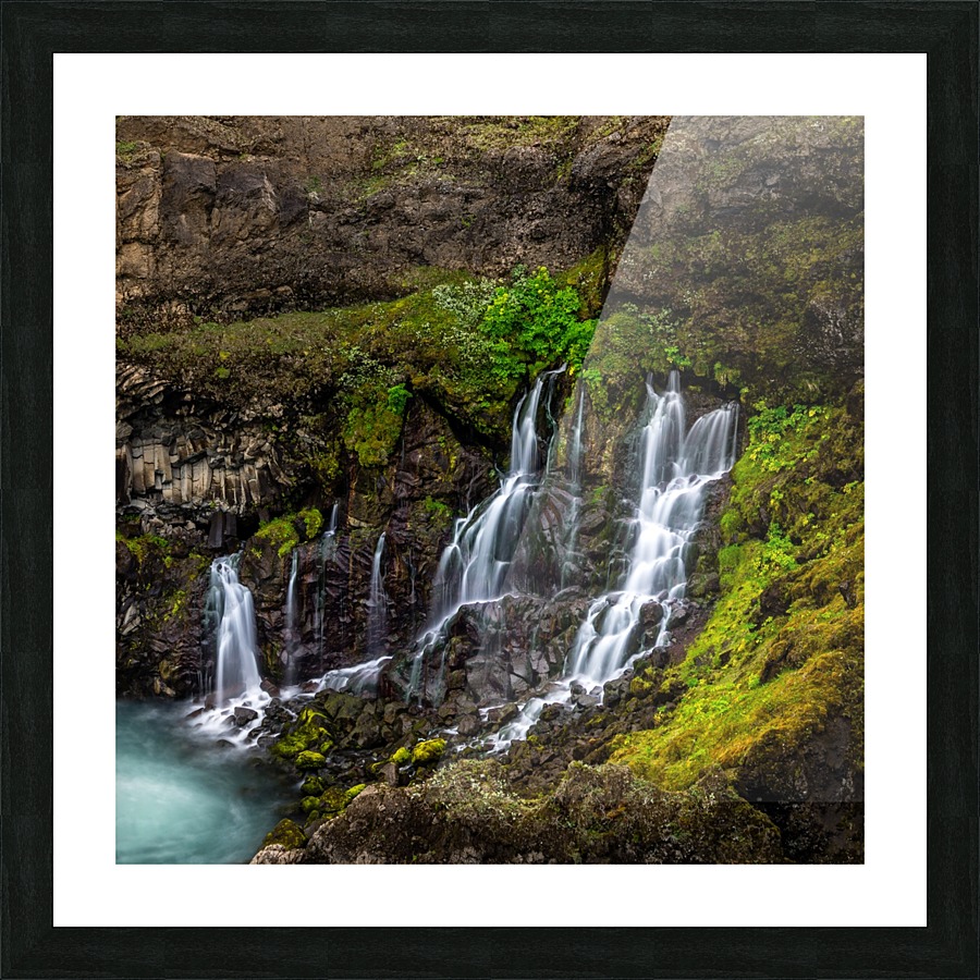 Through the rocks. Picture Frame print