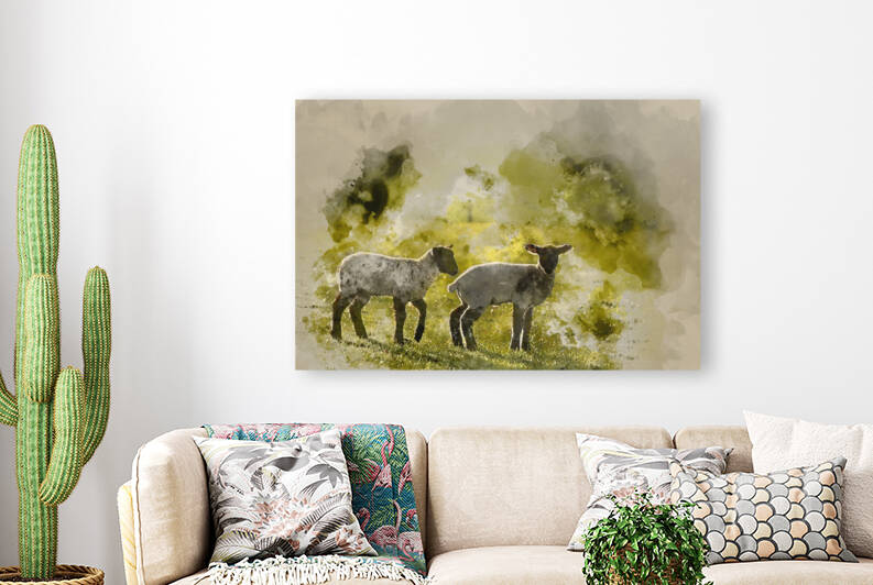 Watercolour painting of Beauitful landscape image of newborn Spr by Matthew Gibson