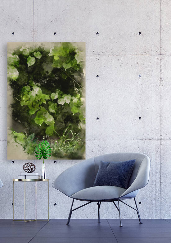 Watercolour painting of Stunning conceptual fresh Spring landsca by Matthew Gibson