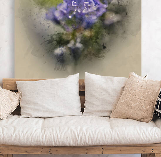 Watercolour painting of Stunning macro image of Spring bluebell  by Matthew Gibson