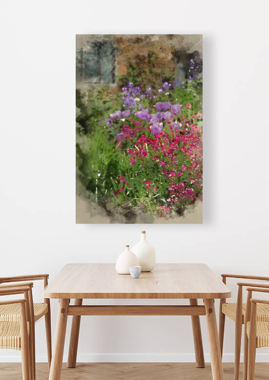 Watercolor painting of Stunning shallow depth of field landscape by Matthew Gibson