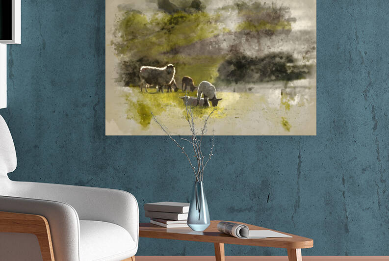 Digital watercolor painting of Beauitful landscape image of newb by Matthew Gibson