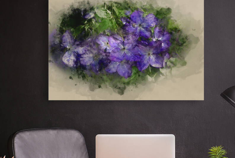 Digital watercolor painting of Beautiful close up of Royal Purpl by Matthew Gibson