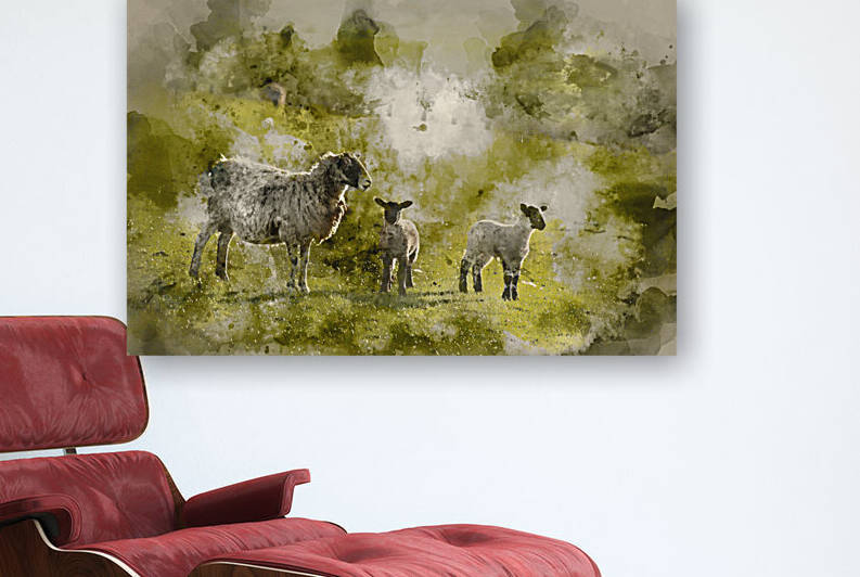 Digital watercolor painting of Beauitful landscape image of newb by Matthew Gibson