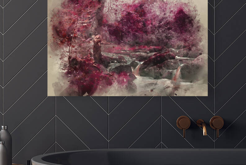 Digital watercolour painting of Beautiful surreal alternate colo by Matthew Gibson
