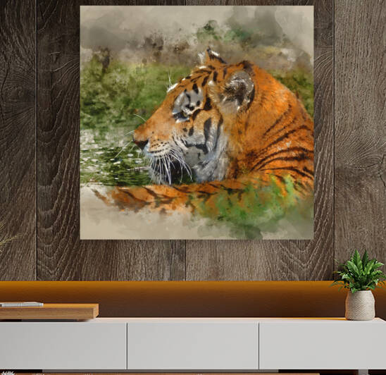 Digital watercolour painting of Lovely portrait of male Chaffinc by Matthew Gibson