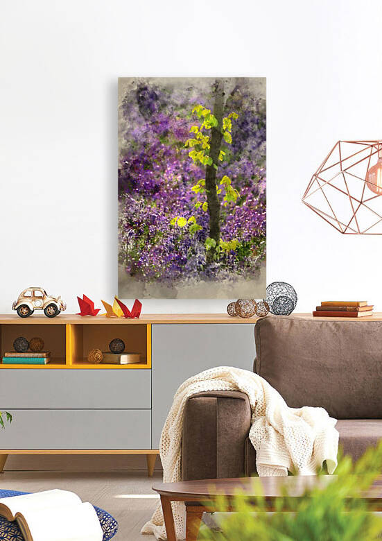 Digital watercolour painting of Beautiful morning in Spring blue by Matthew Gibson